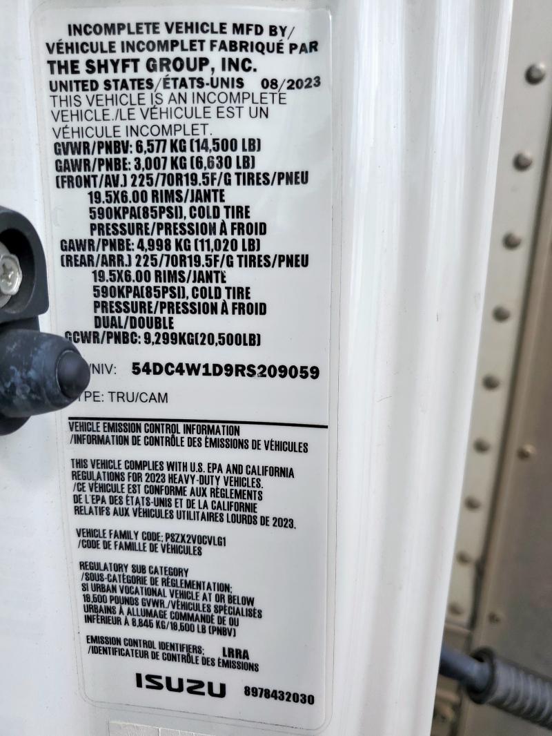 54DC4W1D9RS209059 - 2024 ISUZU NPR HD WHITE photo 13