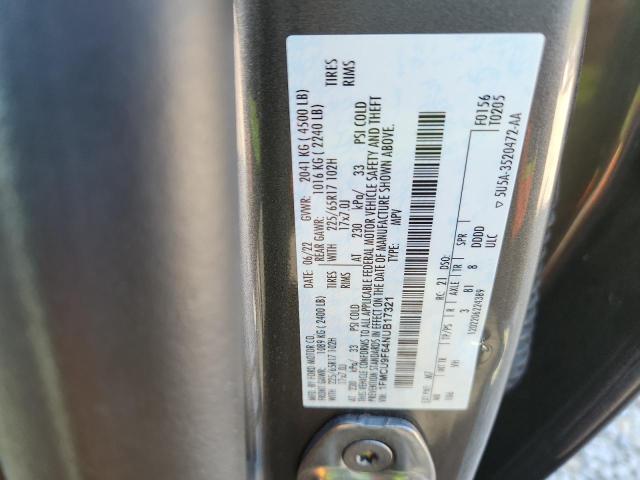 1FMCU9F64NUB17321 - 2022 FORD ESCAPE S GRAY photo 13