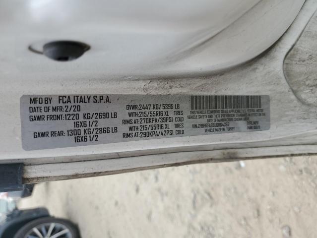 ZFBHRFAB8L6R64362 - 2020 RAM PROMASTER თეთრი ფოტო 13