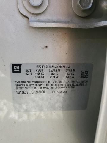 1G1ZE5ST7GF242006 - 2016 CHEVROLET MALIBU LT GOLD photo 12