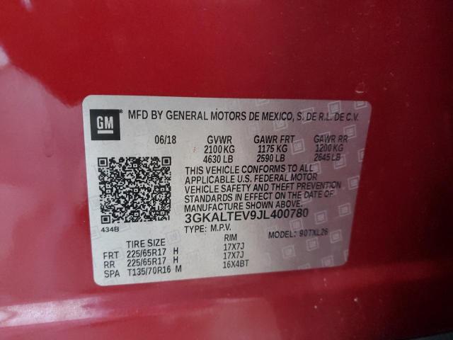 3GKALTEV9JL400780 - 2018 GMC TERRAIN SLE 红色 照片 13