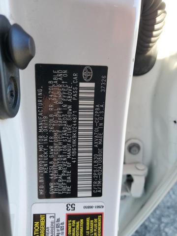 4T1B61HK9KU244871 - 2019 TOYOTA CAMRY XSE 白色 照片 12