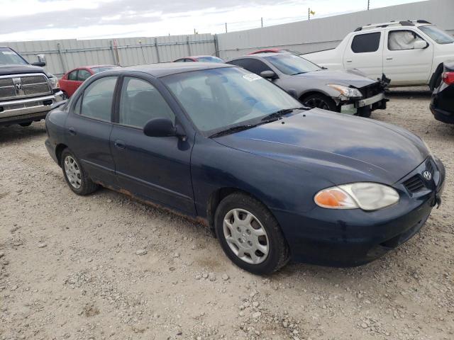 KMHJF25F1YU915676 - 2000 HYUNDAI ELANTRA GL BLUE photo 4