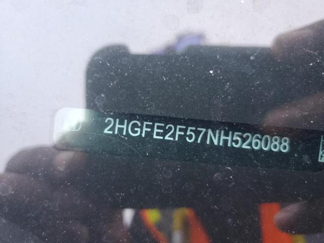 2HGFE2F57NH526088 - 2022 HONDA CIVIC SPORT 蓝色 照片 12