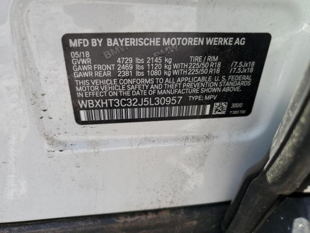 WBXHT3C32J5L30957 - 2018 BMW X1 XDRIVE28I WHITE photo 13