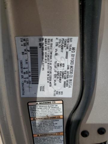 5LMEU88H84ZJ07195 - 2004 LINCOLN AVIATOR SILVER photo 12