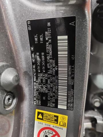 5TDJZRFH6KS598722 - 2019 TOYOTA HIGHLANDER SE GRAY photo 13
