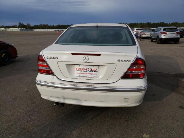 WDBRF81J05F684191 - 2005 MERCEDES-BENZ C 240 4MATIC WHITE photo 6