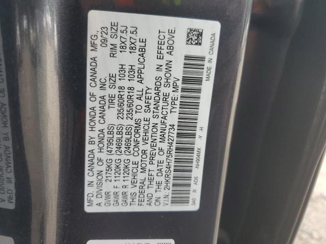 2HKRS4H75RH427734 - 2024 HONDA CR-V EXL 灰色 照片 13