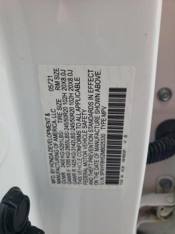 5FNYF8H52MB025330 - 2021 HONDA PASSPORT EXL თეთრი ფოტო 13