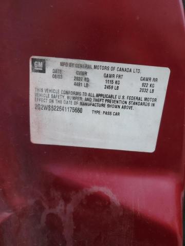 2G2WS522641175660 - 2004 PONTIAC GRAND PRIX GT2 ბურგუნდია ფოტო 13