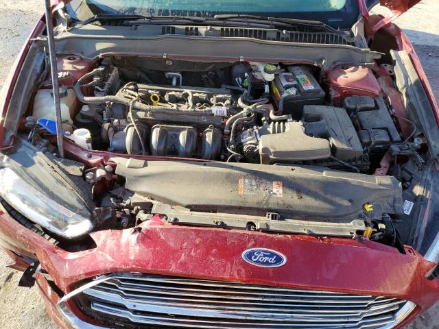 3FA6P0G71GR243678 - 2016 FORD FUSION S RED photo 11