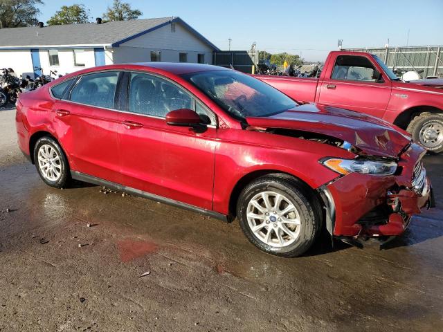 3FA6P0G71GR243678 - 2016 FORD FUSION S RED photo 4
