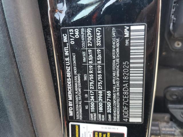 4JGDF7CE8DA182025 - 2013 MERCEDES-BENZ GL 450 4MATIC BLACK photo 13