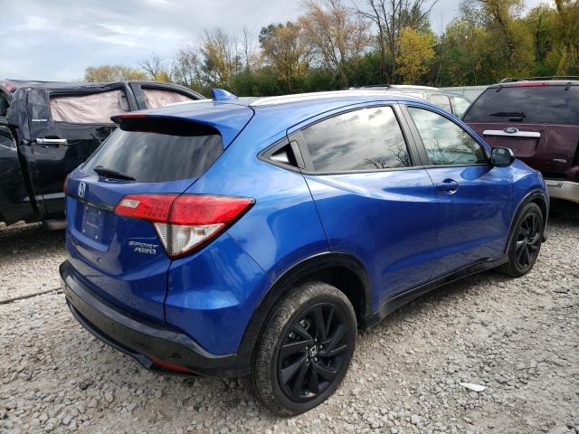 3CZRU6H1XMM709026 - 2021 HONDA HR-V SPORT BLUE photo 3