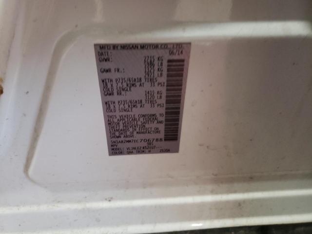 5N1AR2MM7EC706788 - 2014 NISSAN PATHFINDER S WHITE photo 13