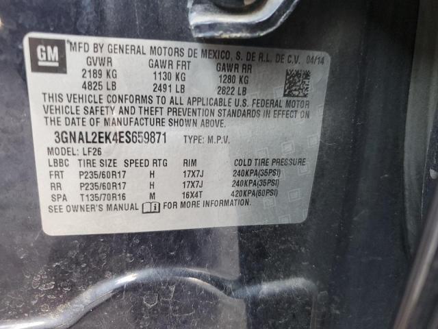 3GNAL2EK4ES659871 - 2014 CHEVROLET CAPTIVA LS შავი ფოტო 13