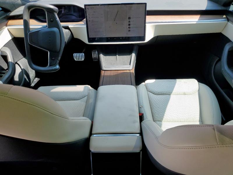 5YJSA1E51NF492742 - 2022 TESLA MODEL S Красный фото 8