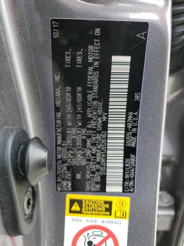 5TDJZRFH1JS526163 - 2018 TOYOTA HIGHLANDER SE CHARCOAL photo 14