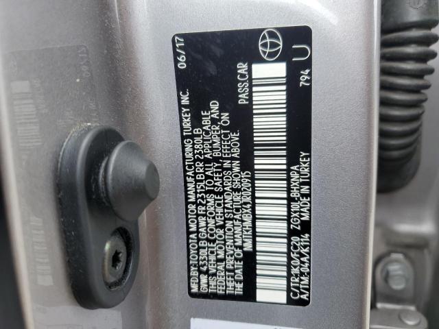 NMTKHMBX4JR020915 - 2018 TOYOTA C-HR XLE SILVER photo 13