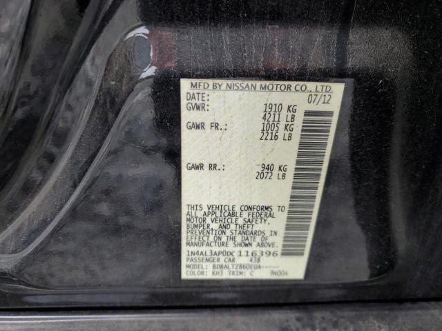 1N4AL3AP0DC116396 - 2013 NISSAN ALTIMA 2.5 BLACK photo 12