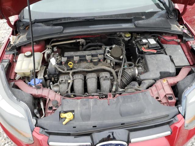 1FAHP3J29CL444664 - 2012 FORD FOCUS TITANIUM BURGUNDY photo 11