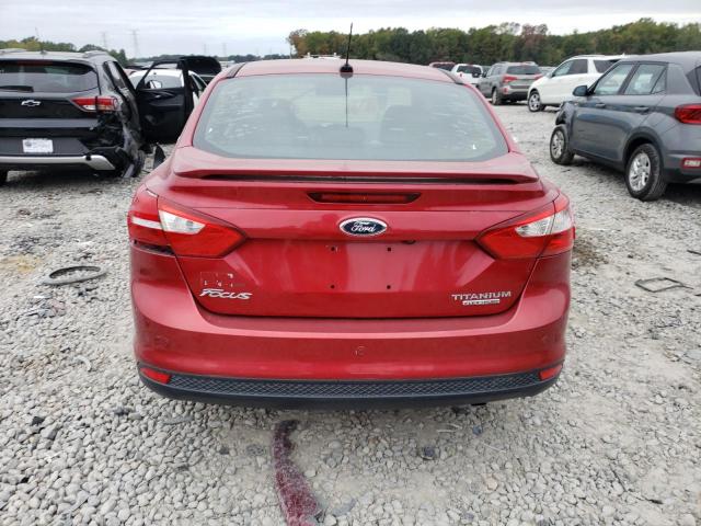 1FAHP3J29CL444664 - 2012 FORD FOCUS TITANIUM BURGUNDY photo 6