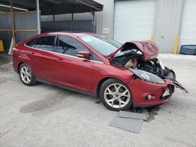 1FADP3J29DL181379 - 2013 FORD FOCUS TITANIUM BURGUNDY photo 4