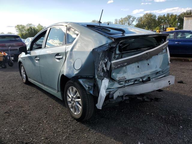 JTDKN3DP1C3022661 - 2012 TOYOTA PRIUS PLUG TURQUOISE photo 2
