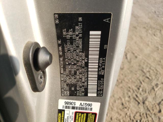 5TDBK23C18S021517 - 2008 TOYOTA SIENNA LE SILVER photo 13