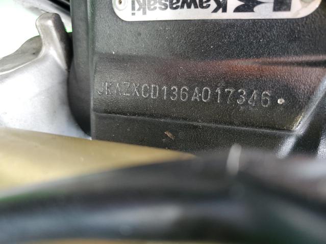 JKAZXCD136A017346 - 2006 KAWASAKI ZX1000 D6F GREEN photo 9