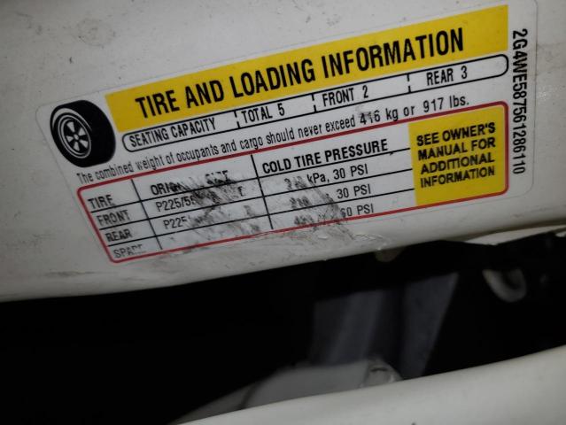 2G4WE587561286110 - 2006 BUICK LACROSSE CXS WHITE photo 12