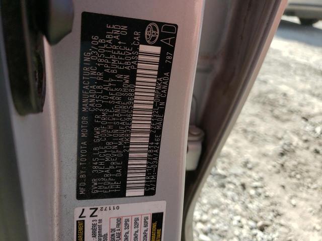 2T1KR32E96C596880 - 2006 TOYOTA MATRIX XR SILVER photo 13