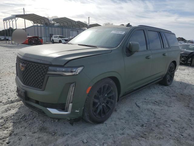 1GYS4LKL5MR183008 - 2021 CADILLAC ESCALADE ESV PREMIUM LUXURY GREEN photo 1