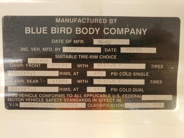 1GBJ7T1C82J517509 - 2002 CHEVROLET B-SERIES B7T042 Sarı foto 13