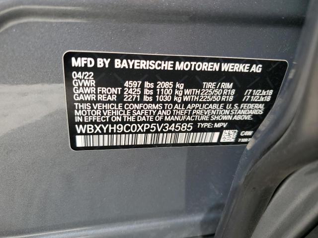 WBXYH9C0XP5V34585 - 2023 BMW X2 SDRIVE28I SILVER photo 12