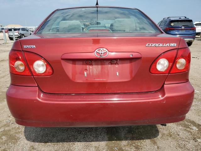 2T1BR32E65C891434 - 2005 TOYOTA COROLLA CE أحمر صورة 6