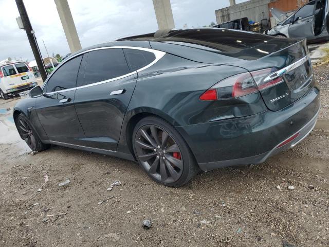 5YJSA1H18EFP49002 - 2014 TESLA MODEL S 绿色 照片 2