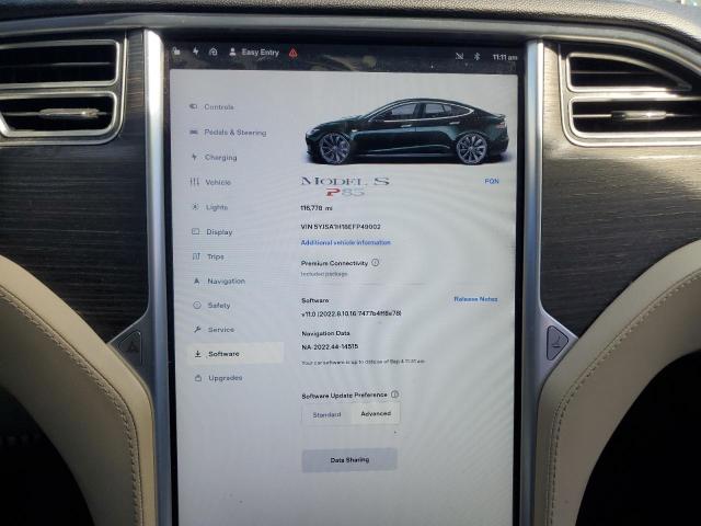 5YJSA1H18EFP49002 - 2014 TESLA MODEL S 绿色 照片 9
