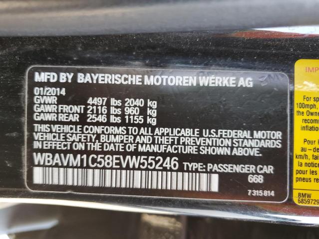 WBAVM1C58EVW55246 - 2014 BMW X1 SDRIVE28I BLACK photo 12