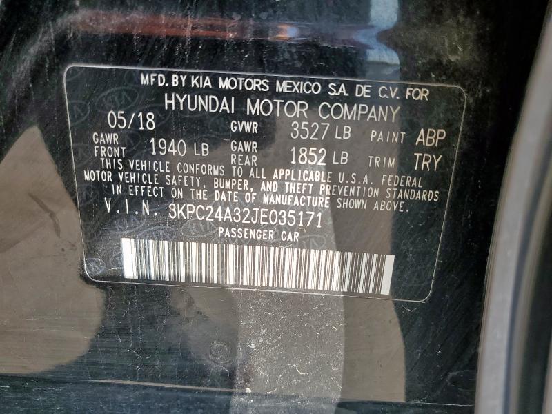 3KPC24A32JE035171 - 2018 HYUNDAI ACCENT SE Qara foto 12