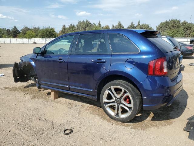 2FMDK4AKXBBA18005 - 2011 FORD EDGE SPORT BLUE photo 2