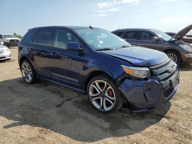 2FMDK4AKXBBA18005 - 2011 FORD EDGE SPORT BLUE photo 4
