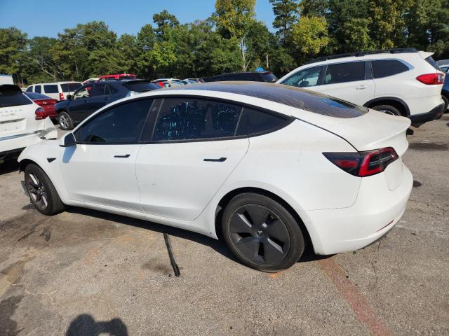 5YJ3E1EA7MF078286 - 2021 TESLA MODEL 3 WHITE photo 2