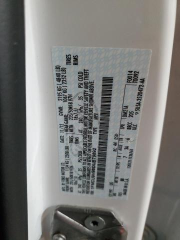 1FMCU9H98DUB79892 - 2013 FORD ESCAPE SEL WHITE photo 13