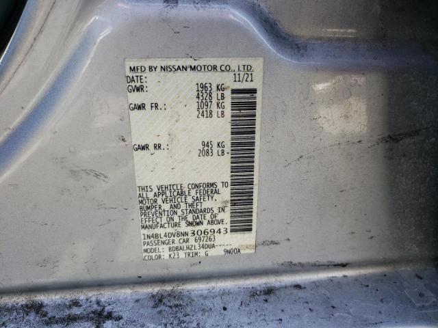 1N4BL4DV8NN306943 - 2022 NISSAN ALTIMA SV SILVER photo 13