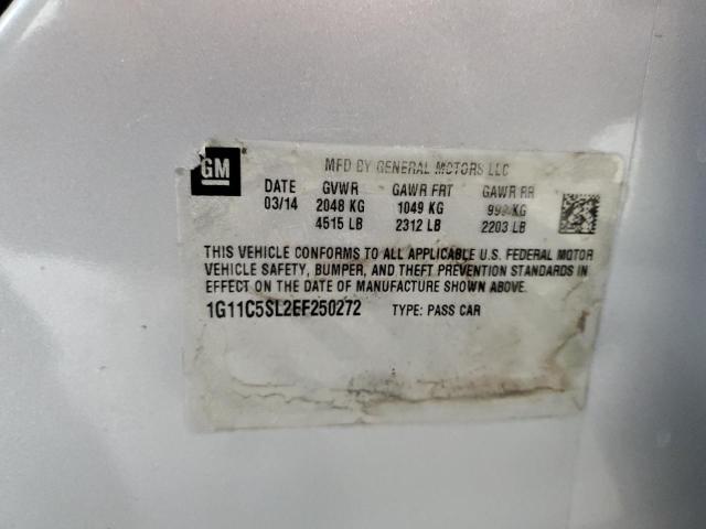 1G11C5SL2EF250272 - 2014 CHEVROLET MALIBU 1LT SILVER photo 12