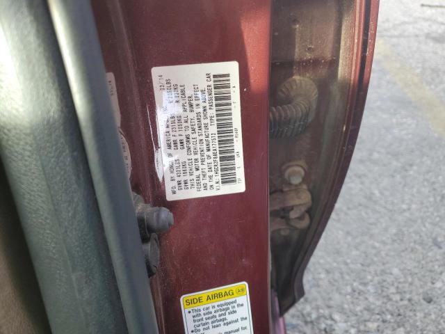 1HGCR2F88EA177572 - 2014 HONDA ACCORD EXL BURGUNDY photo 12