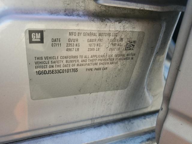 1G6DJ5E33C0101765 - 2012 CADILLAC CTS PERFORMANCE COLLECTION Gümüş fotoğraf 12