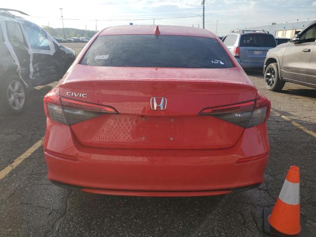 2HGFE1F79NH311629 - 2022 HONDA CIVIC EX RED photo 6